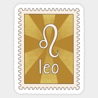 Leo Zodiac Sign Stamp Sticker